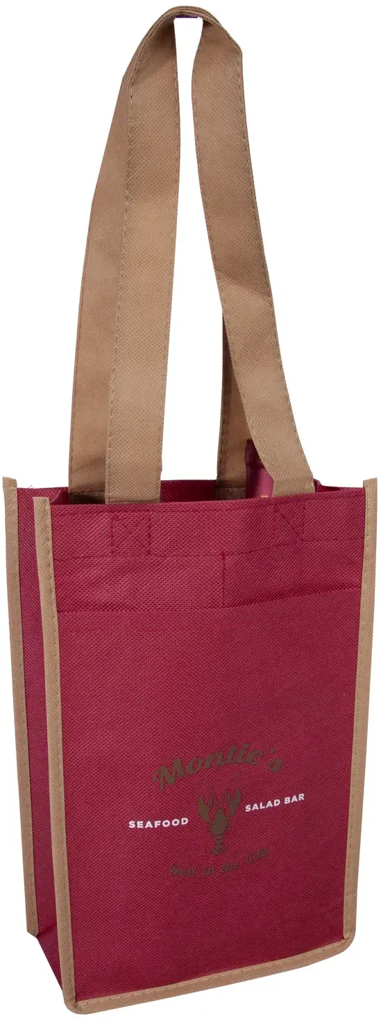 Custom Non-Woven Two Bottle Wine Bags