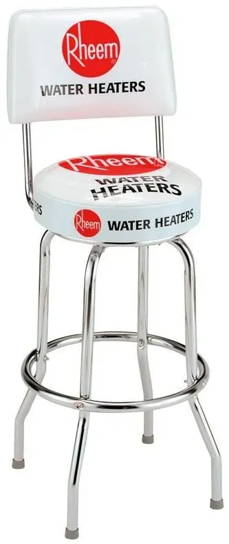 Back Single Ring Bar Stool w/ Seat, Band & 2 Side Logo