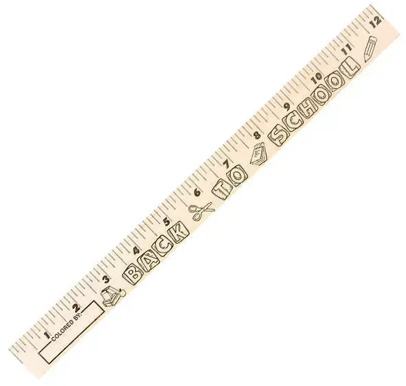 Custom Branded Back-to-School Wood Rulers with Logo - 12" Long