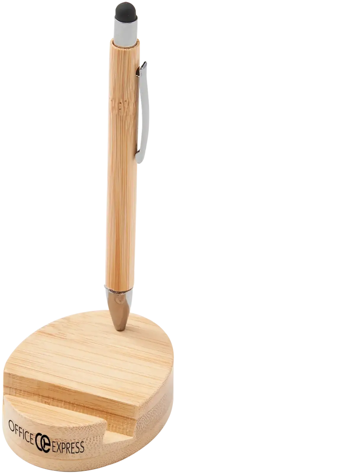 Custom Bamboo Magnetic Stylus Pen & Phone Stand