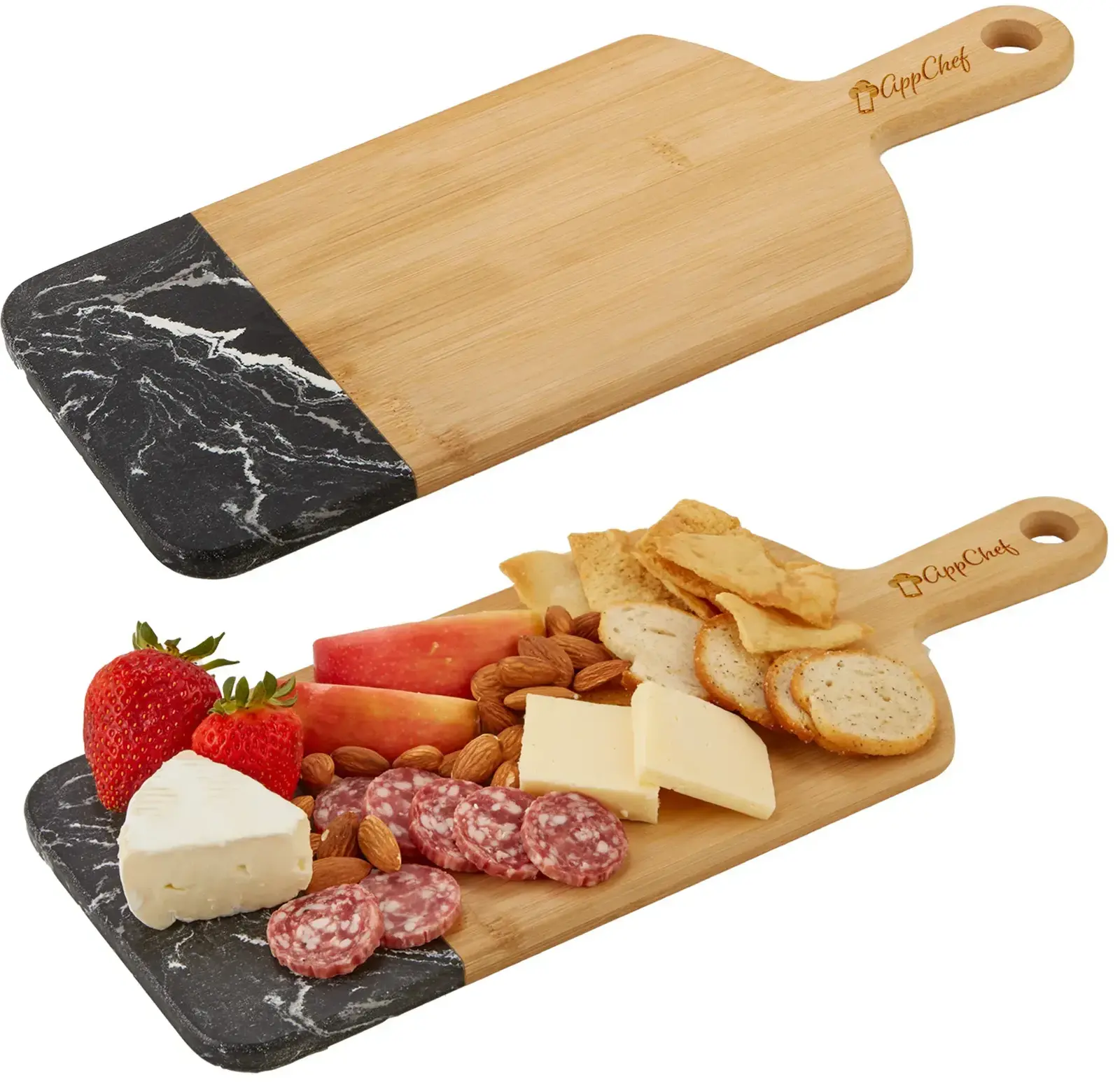 Custom Engraved Bamboo Marble Cutting Board