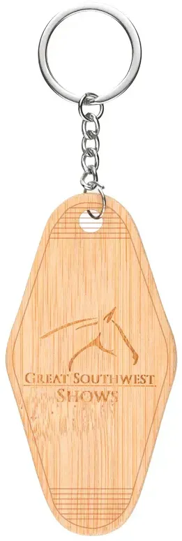 Custom Bamboo Motel Keyring