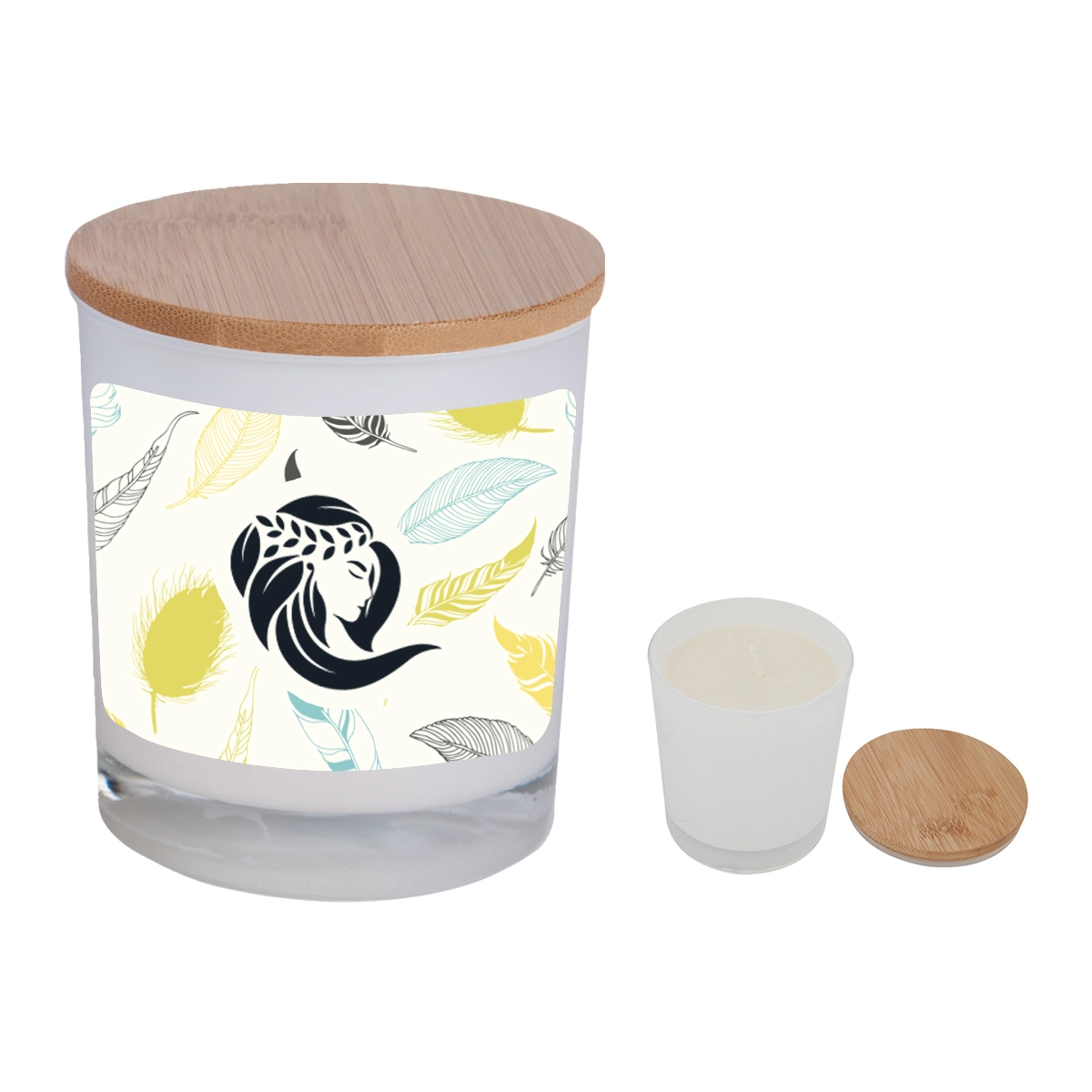 Bamboo Soy Candle With Full Color Label