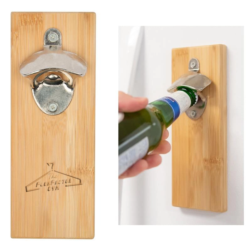 Bamboo Wall Mounted Bottle Opener