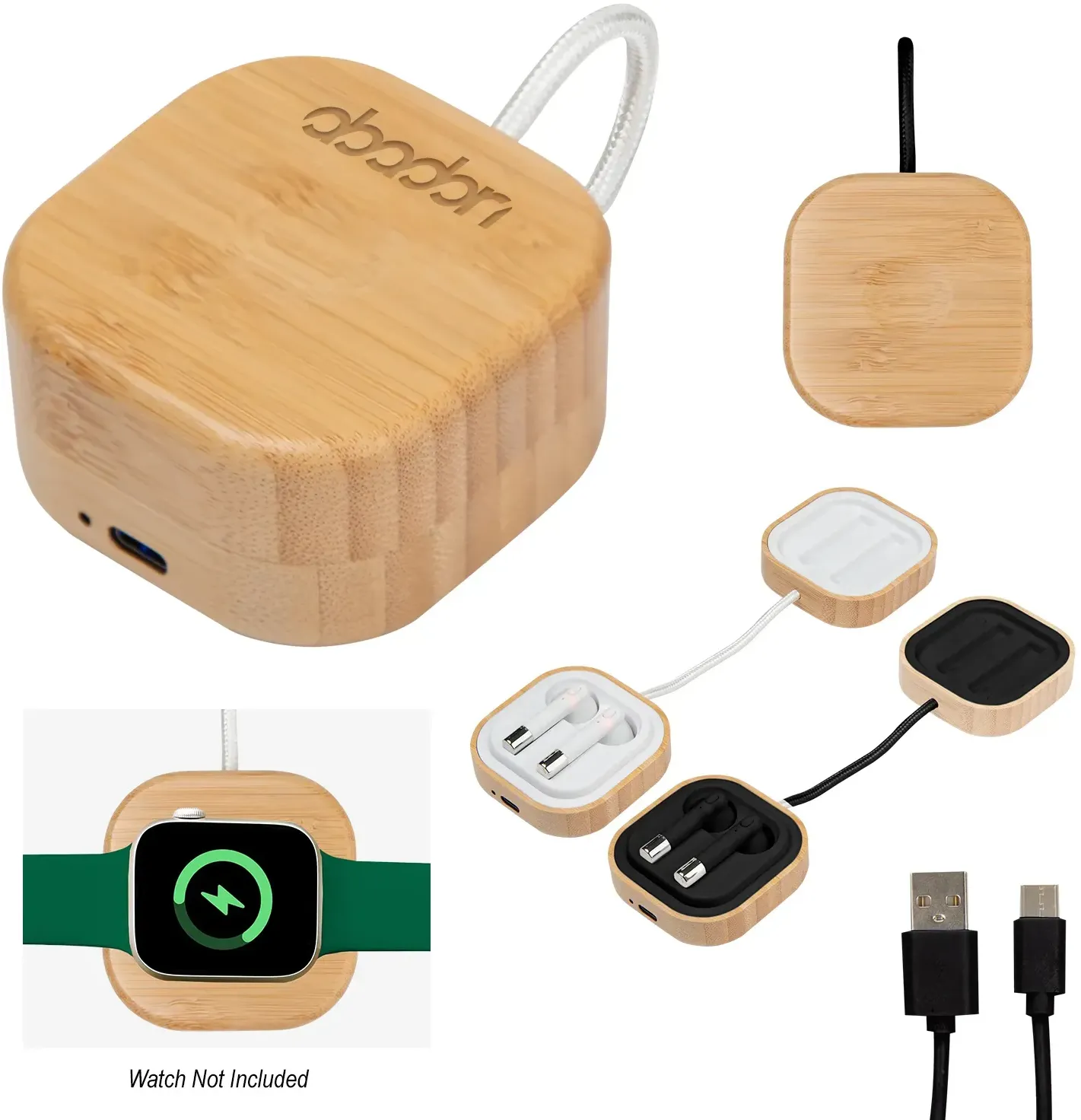 Bamboo Wireless Earbuds & Watch Charger