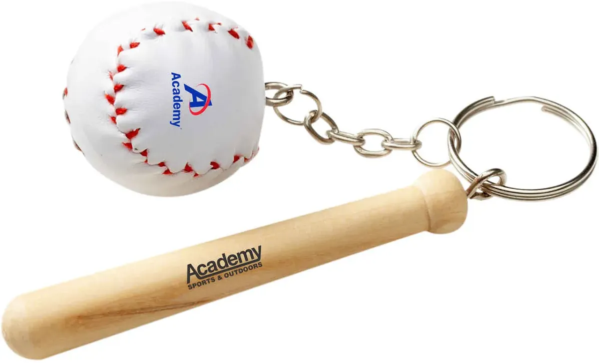 Baseball Bat & Ball Keychain