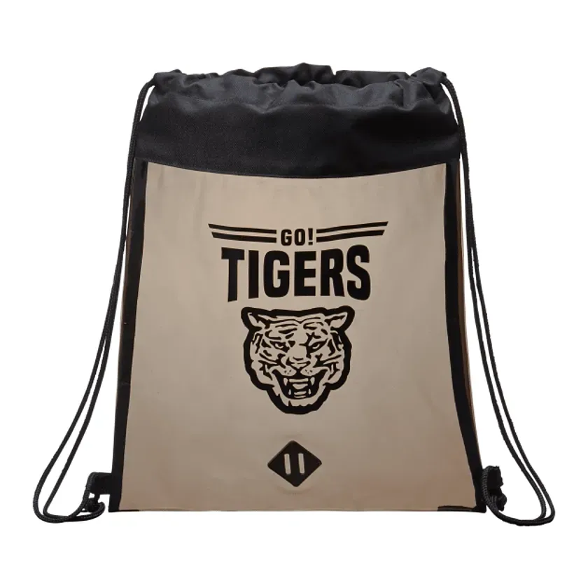 Custom Bayside Drawstring Bag with Vinyl Lash Tab