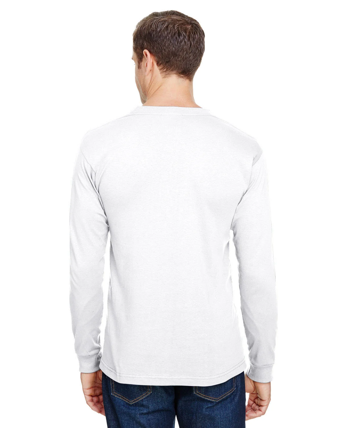 Bayside Unisex USA Made Long-Sleeve Pocket T-Shirt