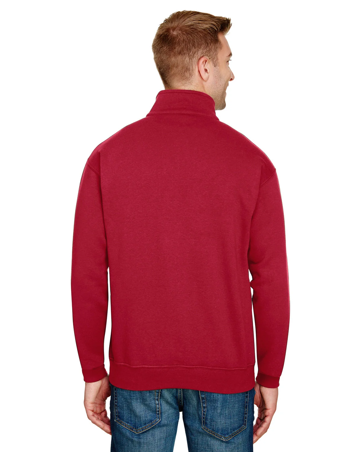 Bayside Unisex USA Made Quarter-Zip Pullover Sweatshirt