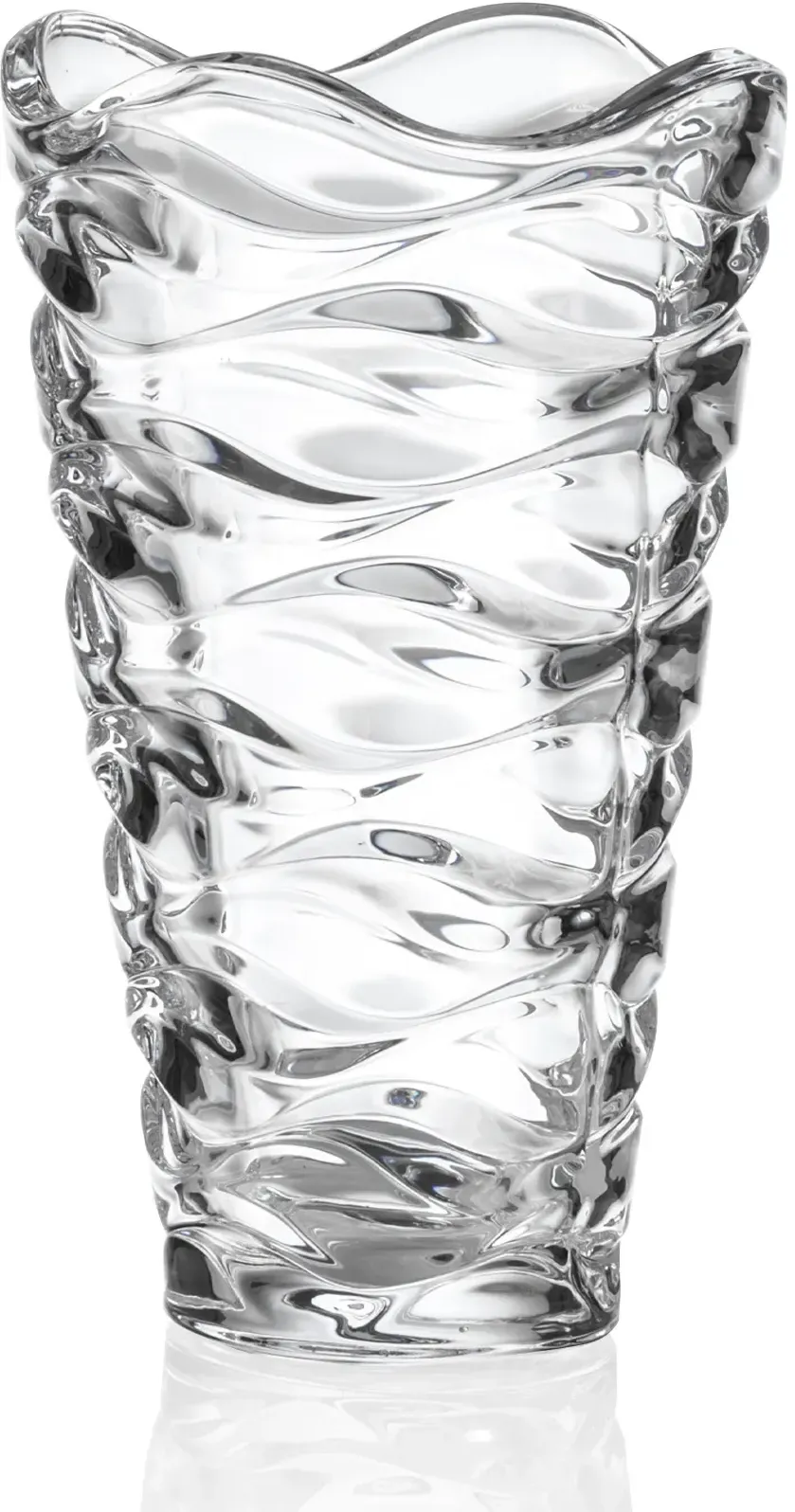 Custom Deep Cut Corporate Crystal Vase with Optional Gift Box