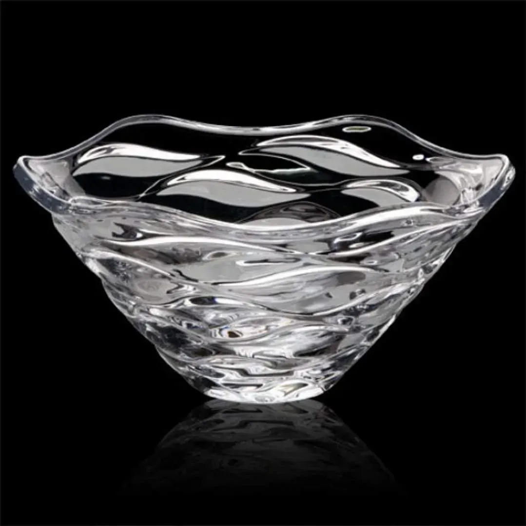 Custom Engraved Contemporary Crystal Bowl