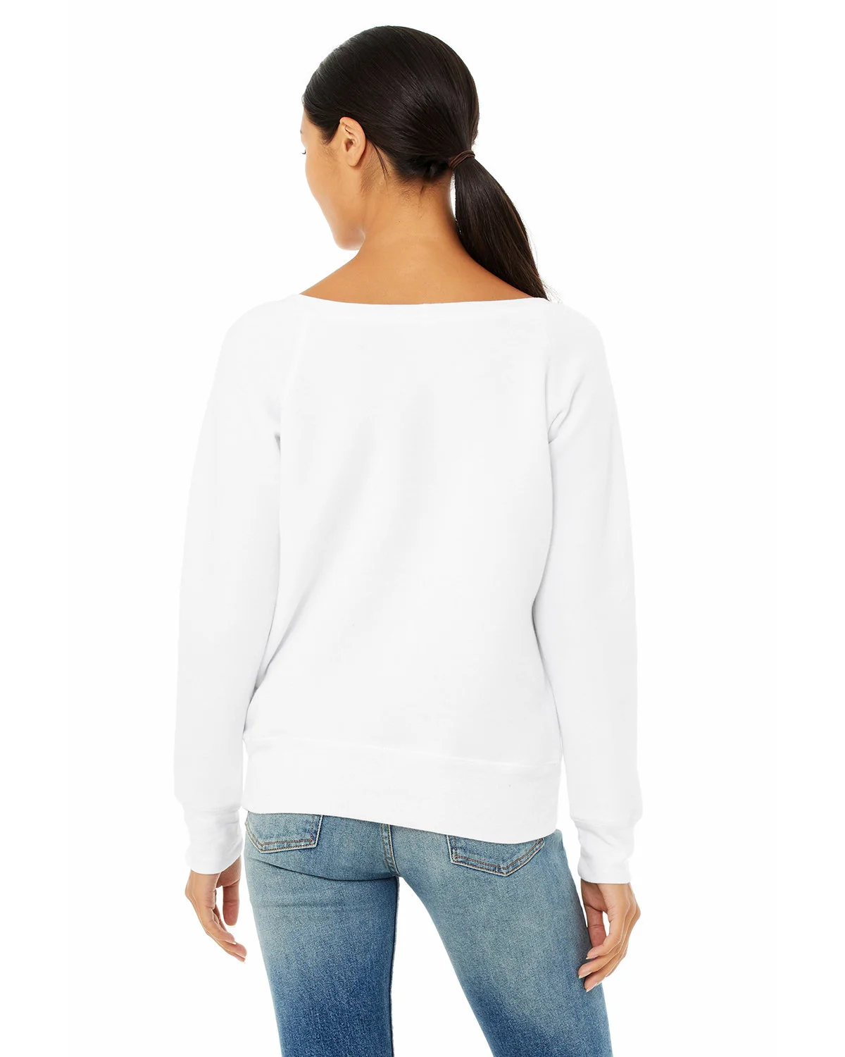 Bella + Canvas Ladies' Sponge Fleece Wide Neck Sweatshirt