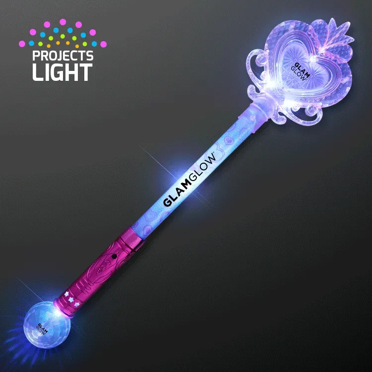 Big Light Up Heart Princess Wand 22.5"