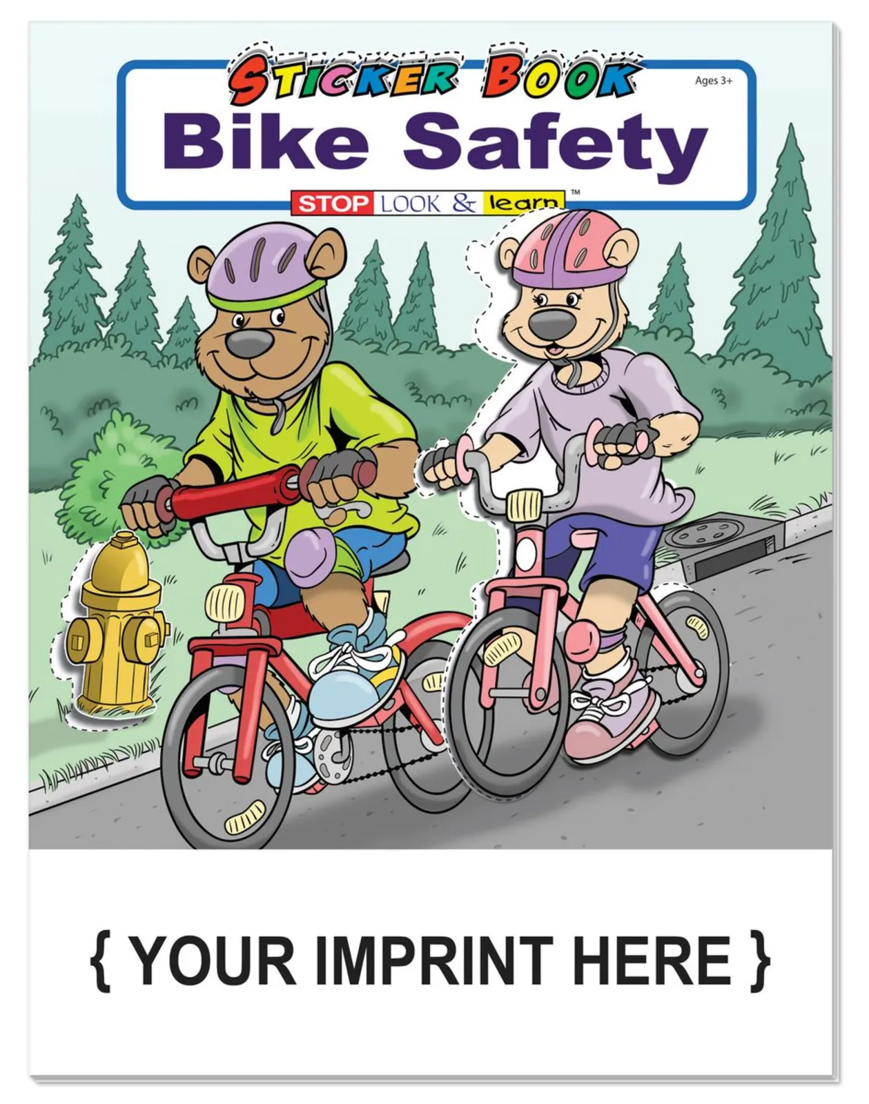 Bike Safety Sticker Book & Crayon Set for Kids