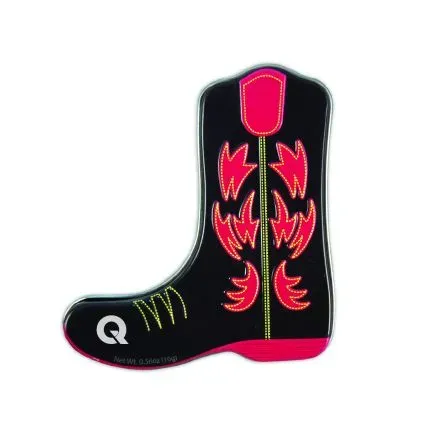 Black & Red Cowboy Boot-Shaped Mint Tin