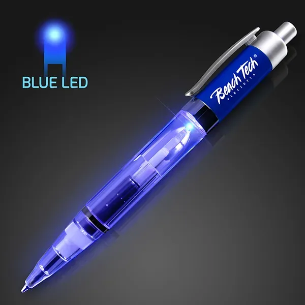 Blue Light Up Plastic Pen