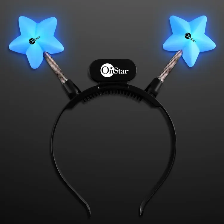 Blue Star Light Up Head Boppers