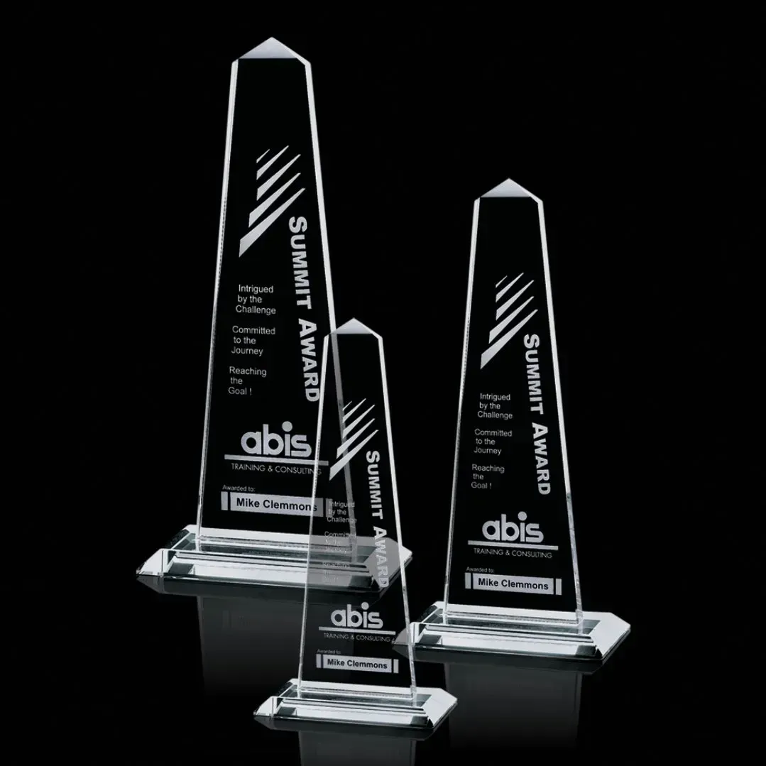 Custom Bonaire Obelisk Promotional Award