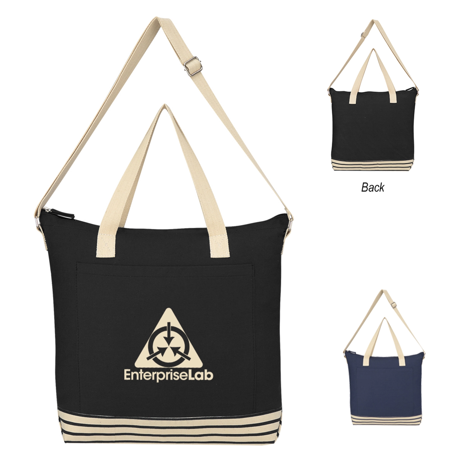 Custom Printed Bottom Line Cotton Tote Bag