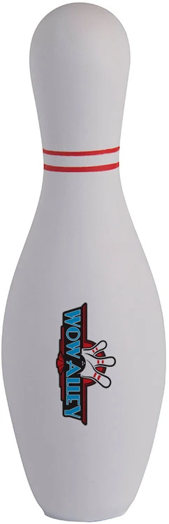 Imprinted Bowling Pin Stress Reliever