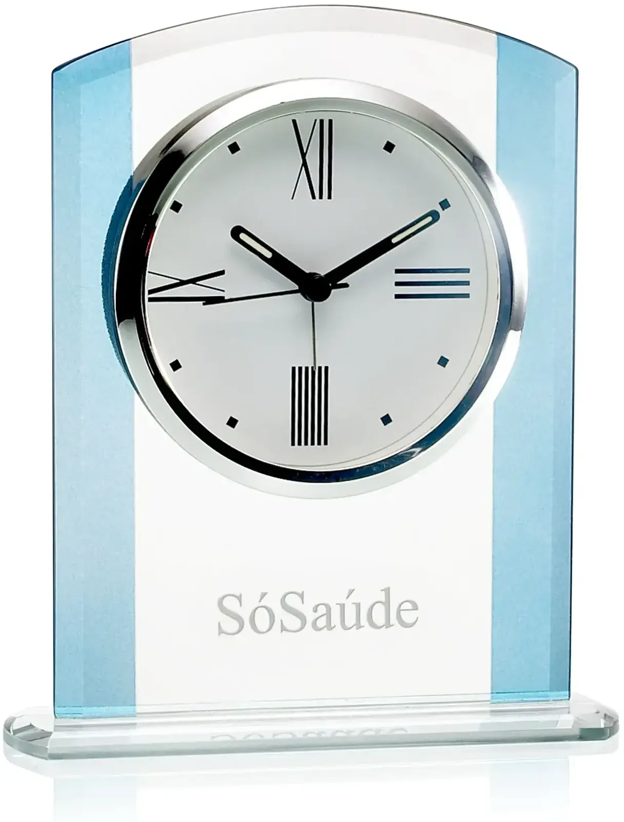 PromoClock: Broadland Blue-Accent Battery-Powered Wall Clock