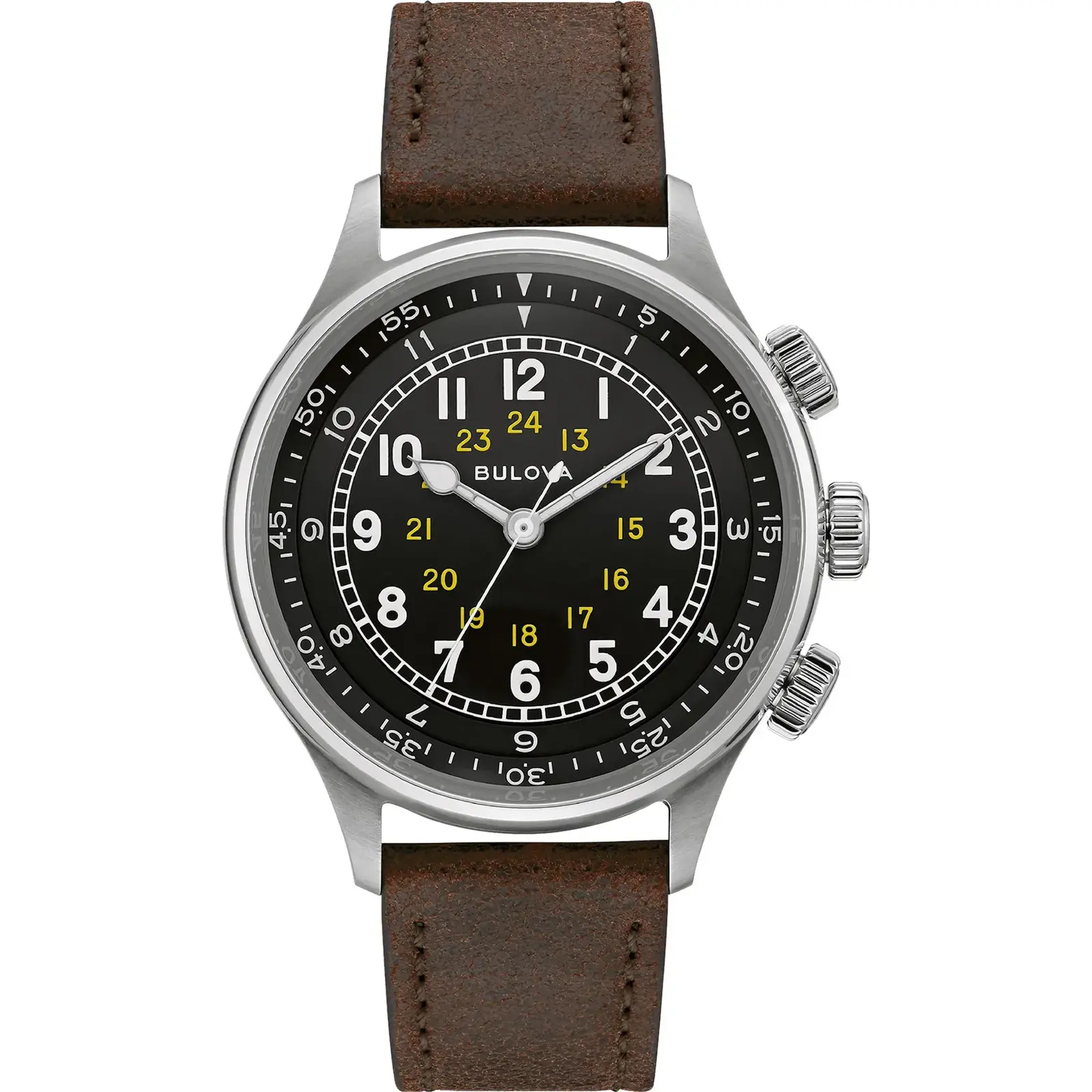 Bulova 96A245 Men's Brown Leather StrapA-15 Pilot