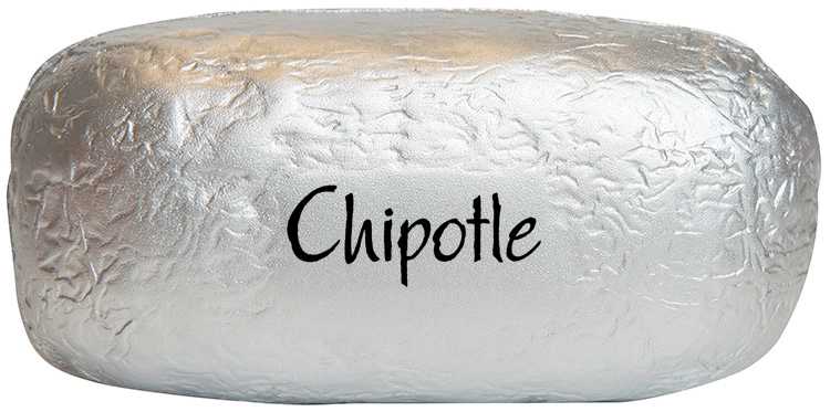 Baked Potato / Burrito in Foil Stress Reliever