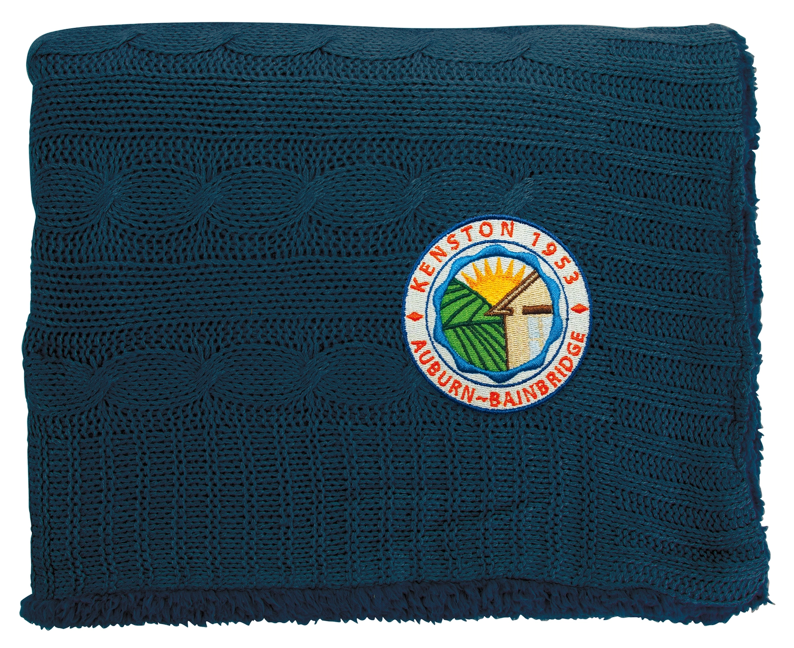 Custom Cable Knit Sherpa Blanket