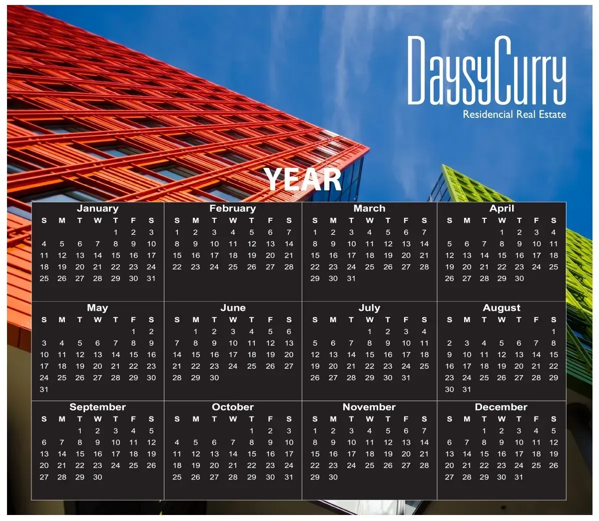 Imprinted Calendar Magnet