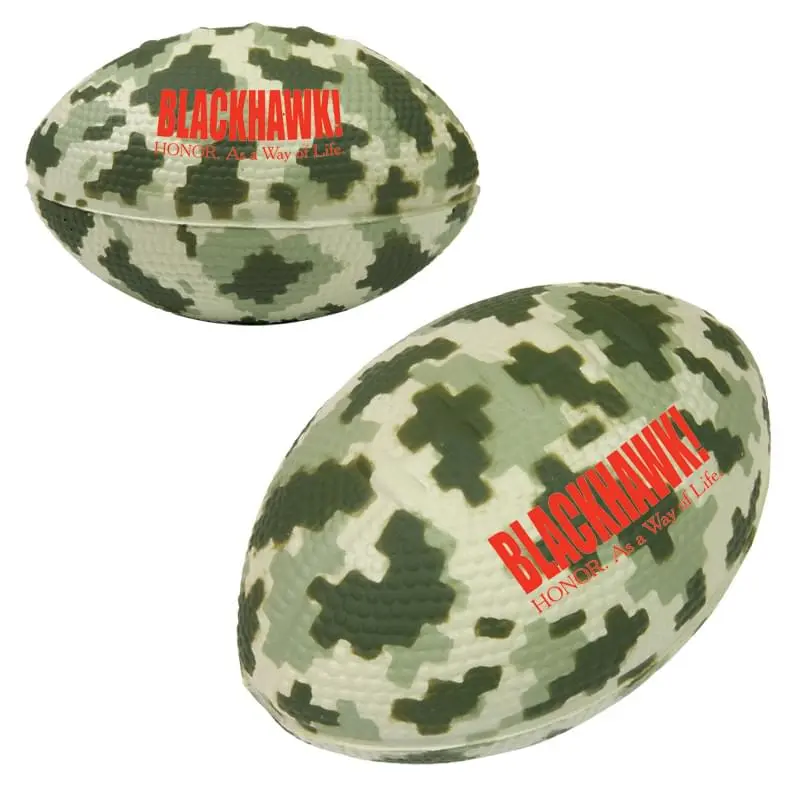 Camo/Digi Camo Football Stress Reliever - 3.5"