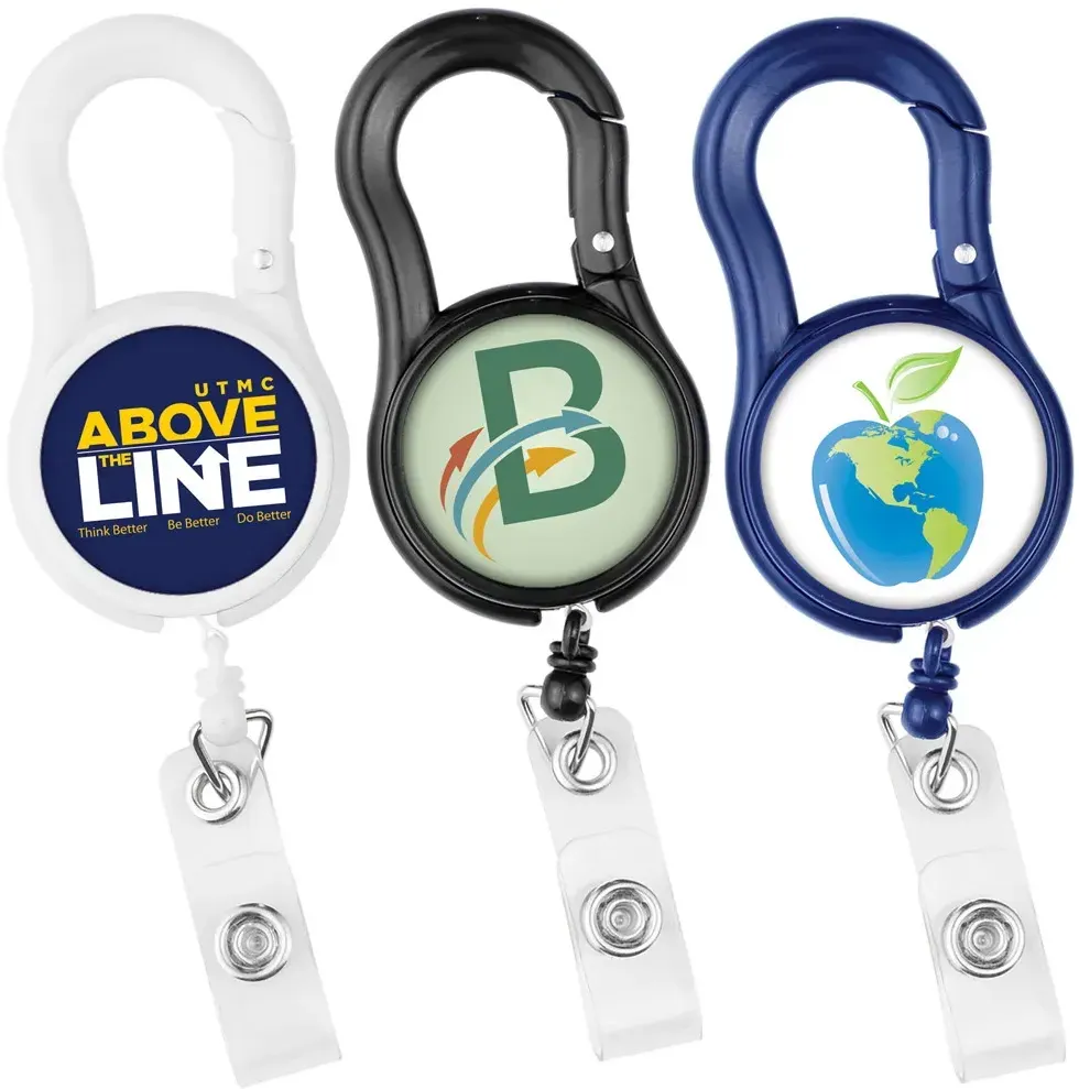 Carabiner Retractable Badge Reel with 24" Measuring Tape