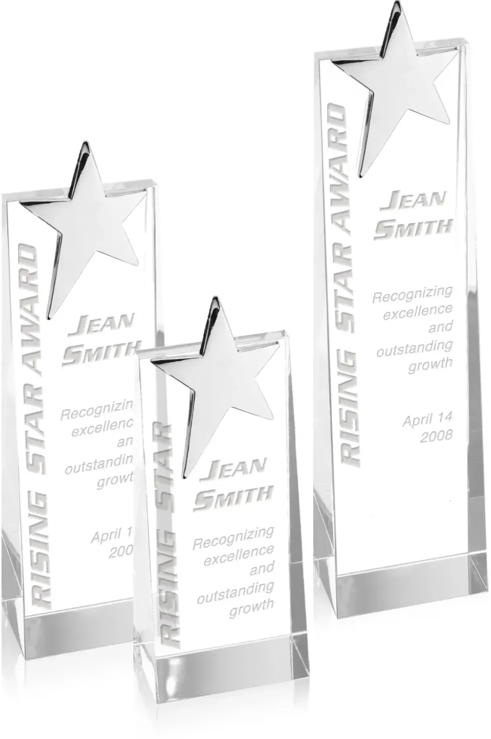 Custom Crystal Star Award | 6.75" Pure Optical Crystal for Star Performers