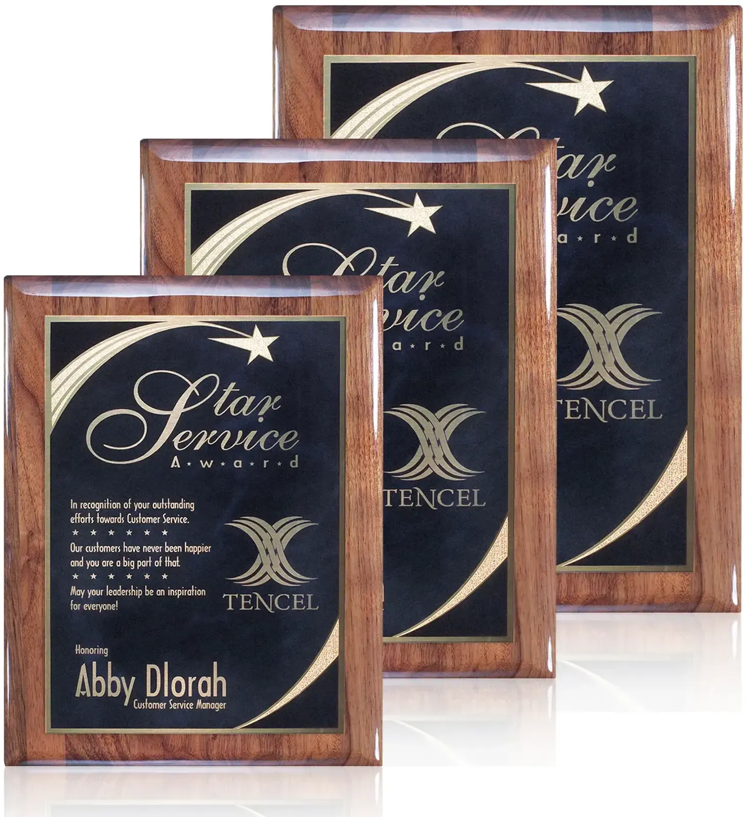 Custom Engraved Star Design Plaque