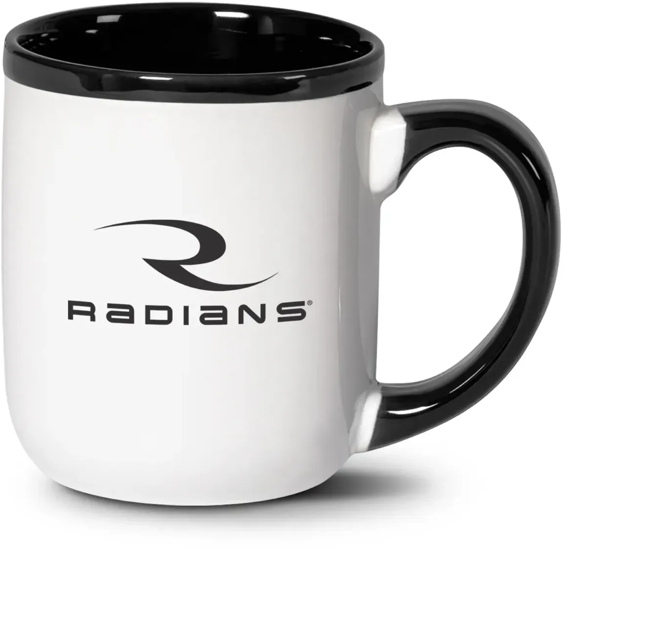 16oz Custom White-Black Ceramic Coffee Mug 