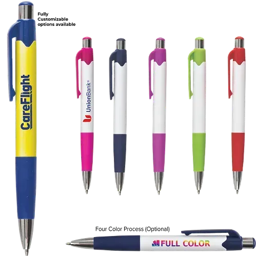 Custom Gripper Pen with Colored Accents