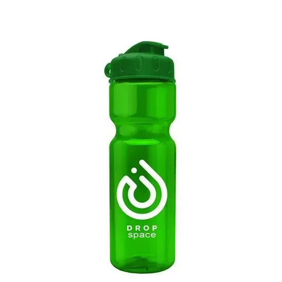 Personalized Trans. Bottle with Flip Top Lid - 28 oz.