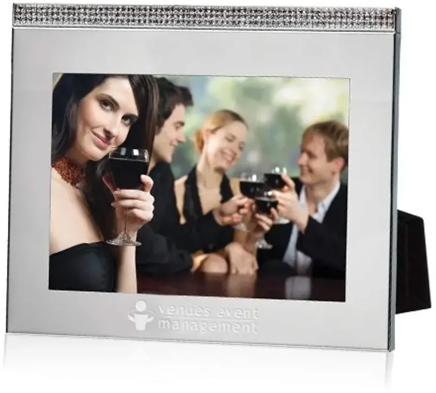 Silver Crystal Customizable Frame