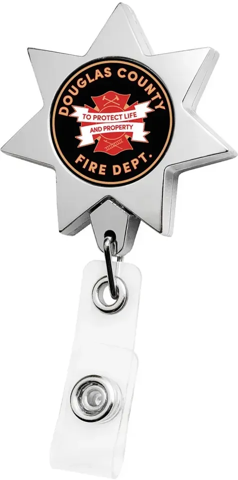 Personalized Chrome Star Badge Reel