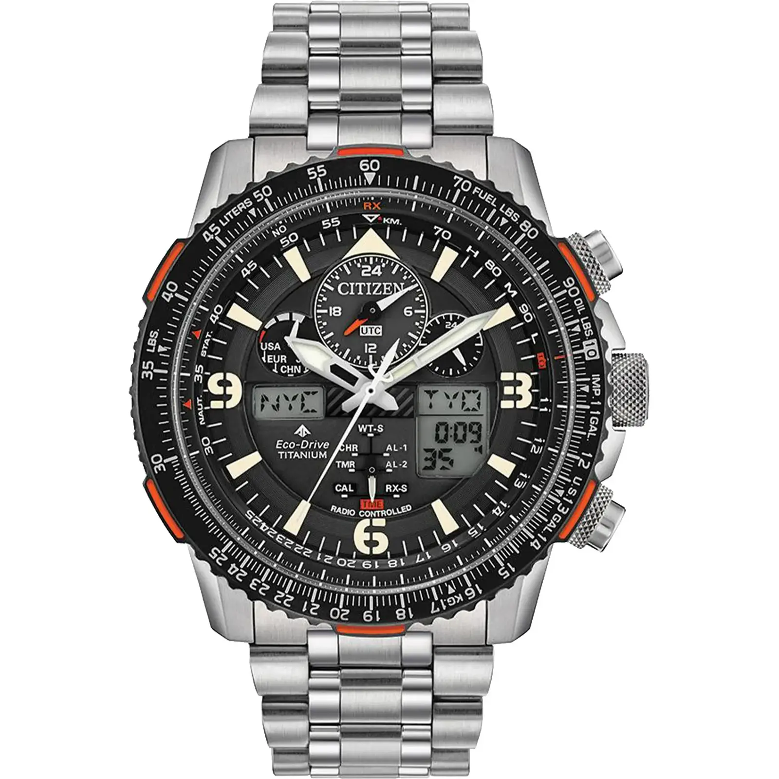 Citizen JY810853E Men's Promaster Skyhawk A-T Eco-Drive Watch, Titanium with Black Dial