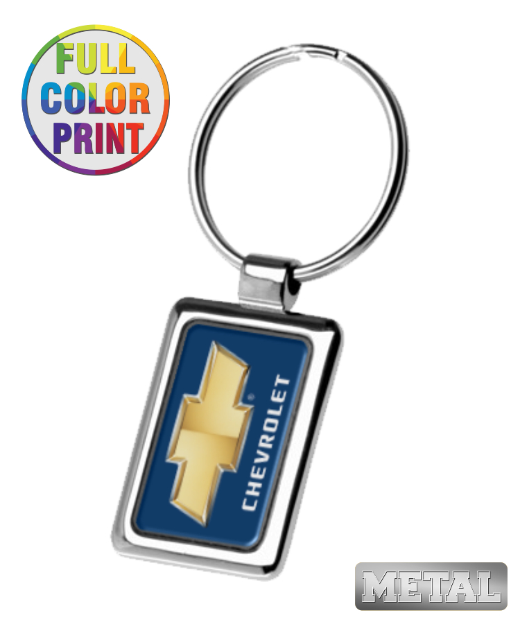 Classic Metal Rectangular Keyring