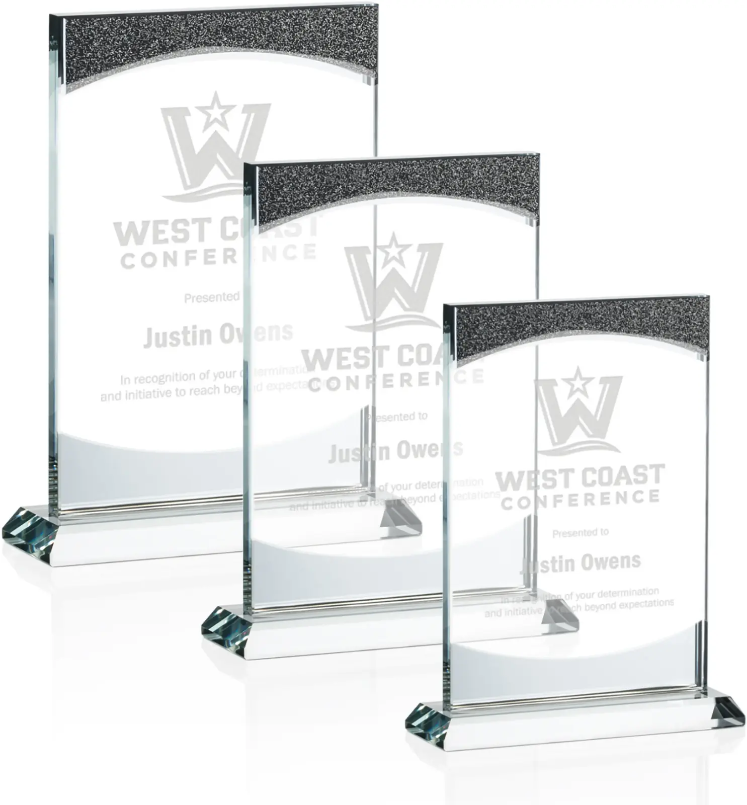 Claxton Custom Crystal Award with Mirror Finish