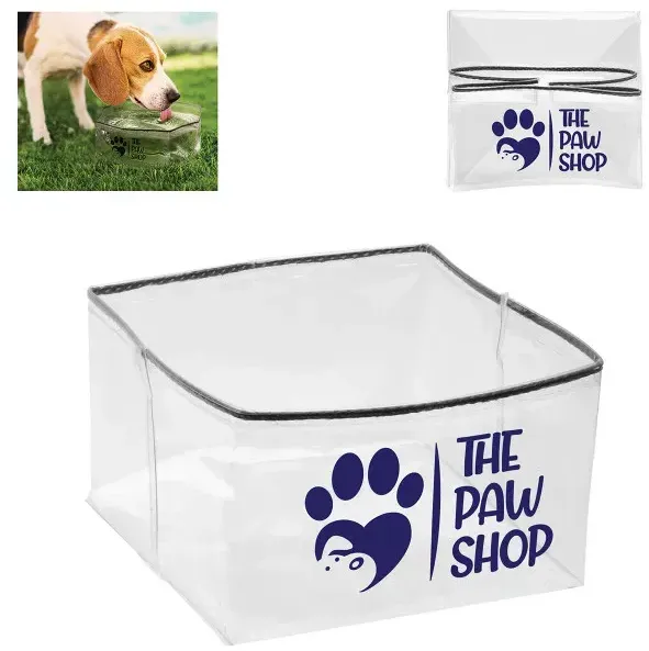 Promotional Clear Collapsible Pet Bowl