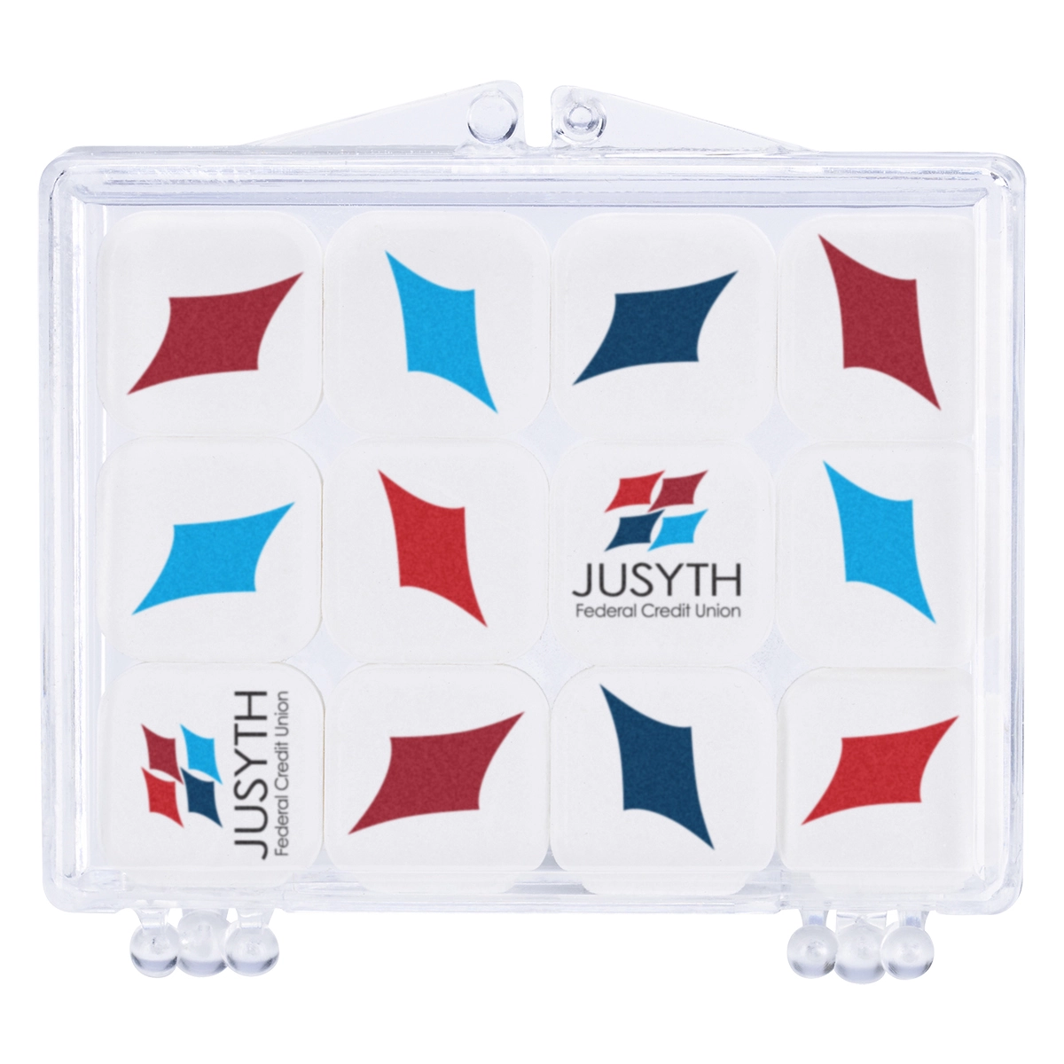 Clear Plastic Case with Printed Mints