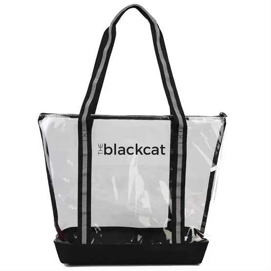 Clear Stadium Tote Bag with Zipper