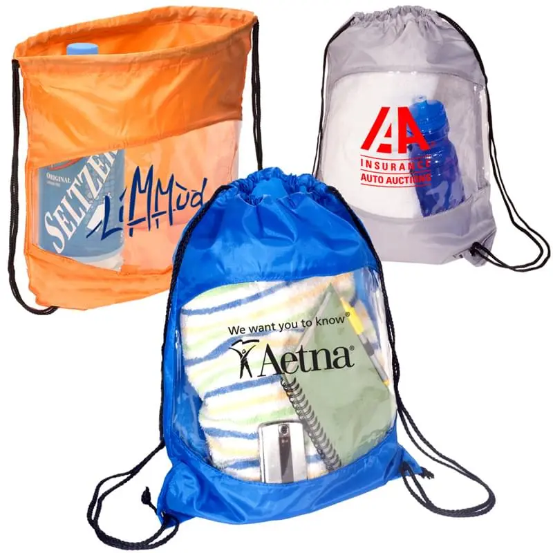 Clear-View Drawstring Bag