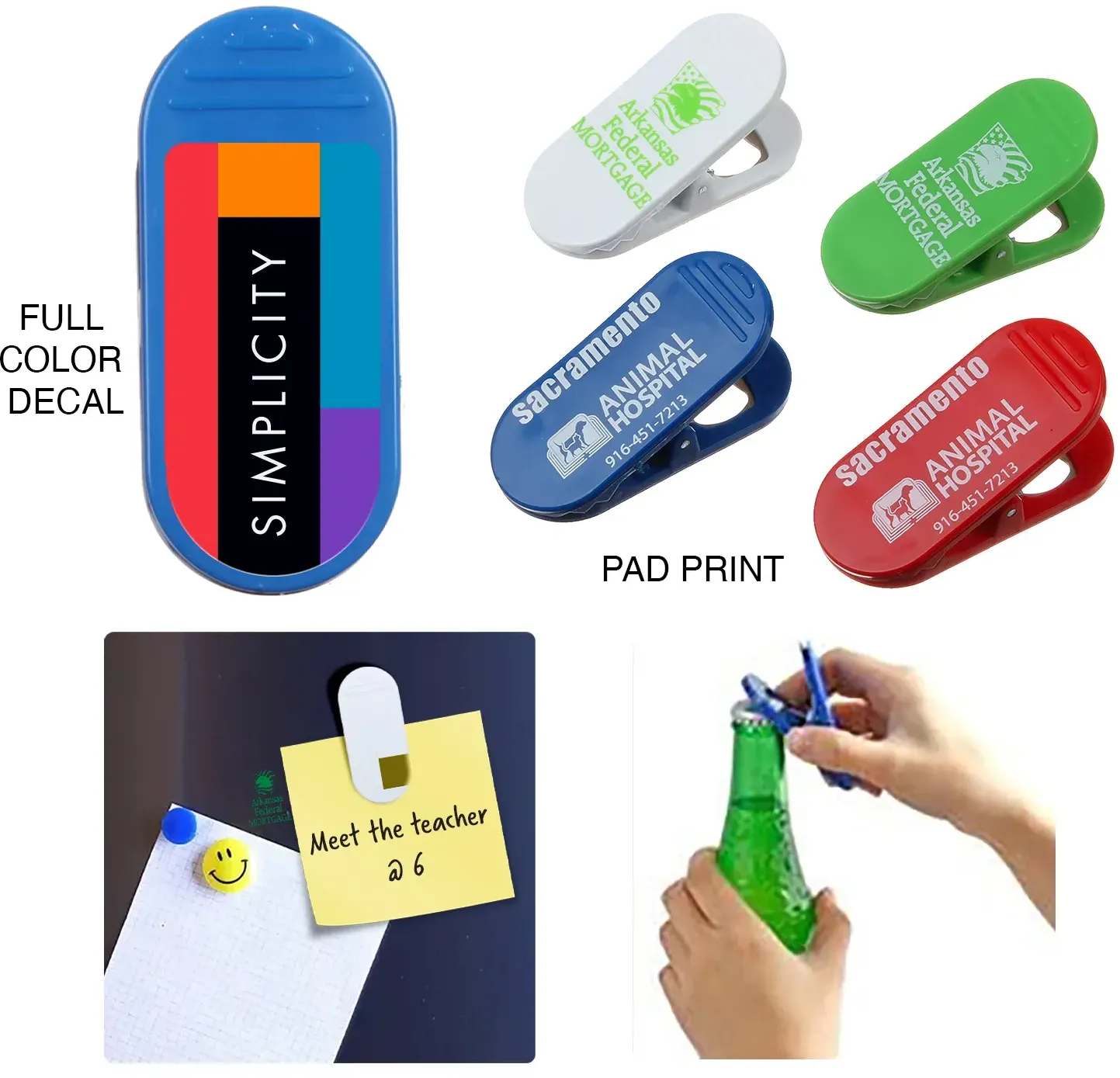 Branded Magnetic Clip & Bottle Opener