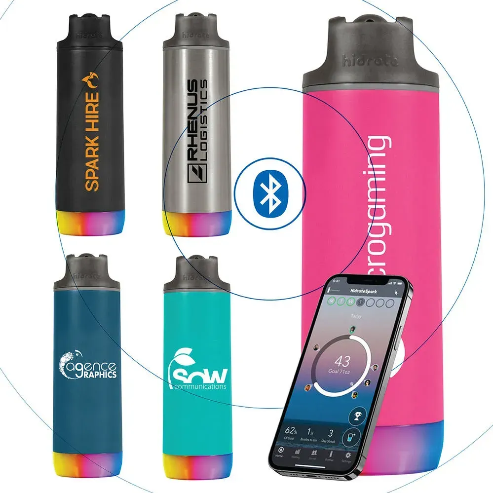 HidrateSpark 17 oz. Pro Smart Water Bottle with Customizable Glow Reminder - CLOSEOUT