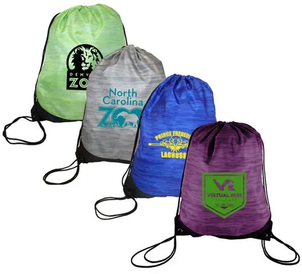 Custom Logo Polyester Drawstring Backpack