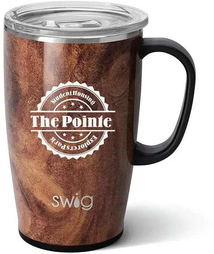 Swig 18 oz. Print Insulated Mug – Premium BPA-Free Stainless Steel Vacuum-Sealed Mug for Hot/Cold Drinks