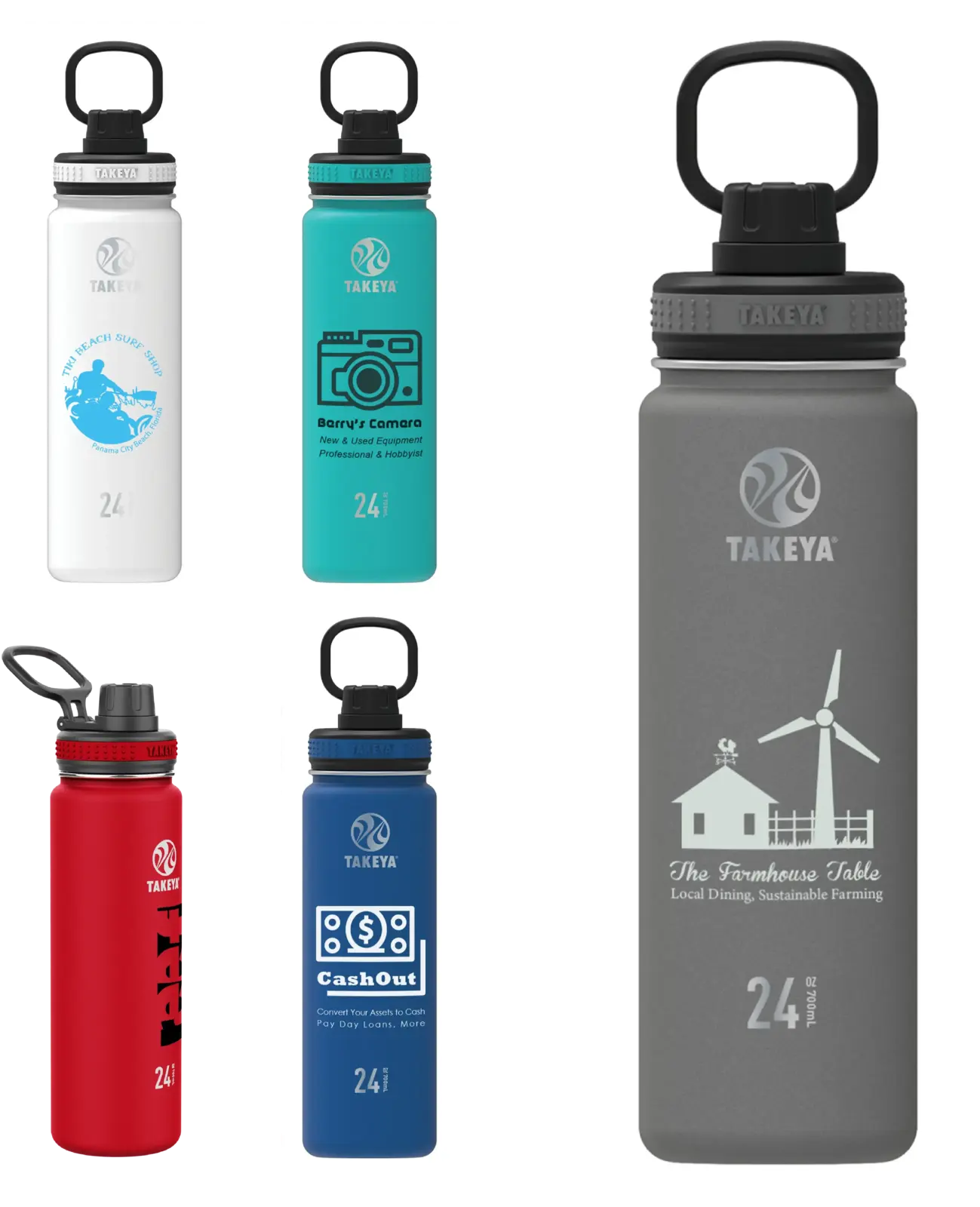 Takeya® 24 oz. Custom Branded Vacuum Insulated Stainless Steel Double Wall Bottle